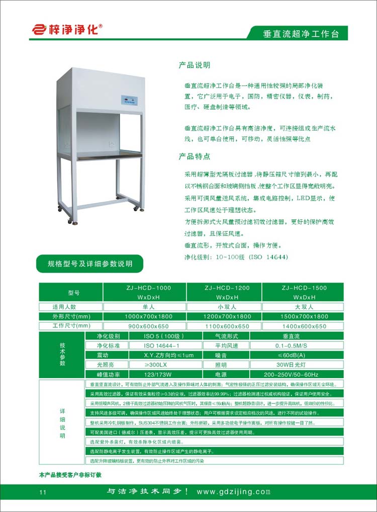 垂直流百級(jí)超凈工作臺(tái)產(chǎn)品選型